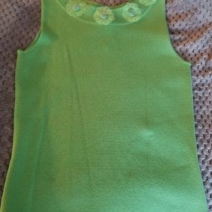Green sleeveless ladies top